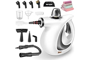 KNUBBUF 2026 Neues Upgrade Red Hut Dampfreiniger, Dampfreiniger Red Hut, Mobiler Dampfreiniger Handgerät, 3,2 Bar Dampfdruck, 1050 Watt Handdampfreiniger, mit 12 Aufsätzen, für Böden, Fenster, Möbel (1)