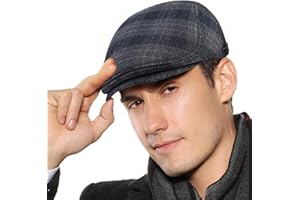 Superora - Gorra Plana para Hombre (Plana, para otoño e Invierno)