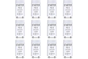 LbsAMP 12 Stück Starter FS-U 4-80W 220-240V Leuchtstoffröhren Neonröhre Starter Langes Leben Starter Einzelschaltung von Leuchtstoffröhren für Leuchtstofflampen Aquarien-UVC-Lichter Neonlichter