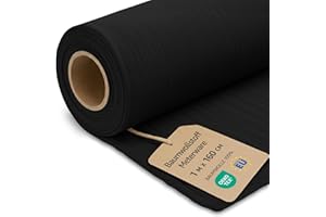 AMAZINGGIRL Tela algodon por metros 1M x 160 cm - Telas para costura patchwork decoracion y manualidades Ideal para ropa hogar disfraces y proyectos de costura creativa Oeko-Tex 2. Negro