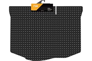 FSW - Tailored Mats - Fits FORD Fiesta 2008-2017 Mk7 Boot Mat - Rubber - Non Slip Car Boot Floor Mat, Heavy Duty 3mm Rubber - Waterproof, Anti Slip Boot Mat, Edged With Black Cloth Binding