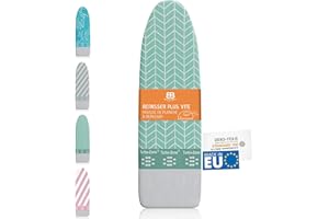 BUNTES BRETT Housse Tables à Repasser Colorée pour Fer à Vapeur (Taille M) | Universel Max. 120x40 cm | Housse de Planche a Repasser, Repassage Rapide et Facile | Made in EU | Vert