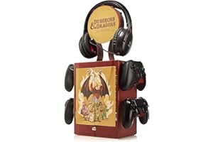 Numskull Dungeons & Dragons Gaming Locker, Uchwyt kontrolera, zestaw słuchawkowy Stojak na PS5, Xbox Series X S, Nintendo Switch - Official Dungeons and Dragons Merchandise