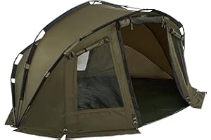 Westlake Particle 1 Bivvy for 1 Person with Large Rear Window and Groundsheet, 1 Man, Waterproof, Durable & Spacious Overnight Shelter & Camping Tent, Fishing Equipment, 5000mm HH, Green