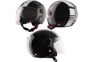 A-PRO Casco Jet Moto Scooter Quad Omologato ECE 22 06 Visiera Sonicmoto