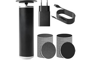 GAOUTO Hornhautentferner Elektrisch: Elektrische Hornhautentferner mit 60PCS Sandpapierpads, Hornhaut Fuß Entfernen, Wiederaufladbare Elektrisches Hornhaut Fuß Set, für rissige Fersen,Hornhaut, Abgestorbener