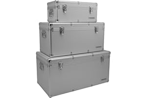 Aluminium-Rahmenkoffer Transport-Box, Koffer in Silber mit 155 Liter Volumen