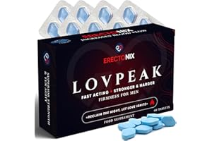 Lovpeak 40 Erectonix – Pills for Men 100 mg - Strong & Hard Performance - Male Enhancing Intense Blue Stamina - Herbal Food Supplement - Fast Effect