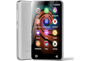 Innioasis MP3 Player with Bluetooth and WiFi, 160GB MP3 Player with Spotify for Kids, 4" Touch Screen Android MP3 MP4 Player with Pandora,Amazon Music,Audible,Libby,Audiobooks(White)