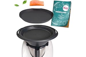 mixcover Forme à vapeur en silicone pour plat gratiné, compatible avec les accessoires Thermomix pour le plateau Varoma - Accessoire pour TM5 TM6 TM31 TM Friend, complet.