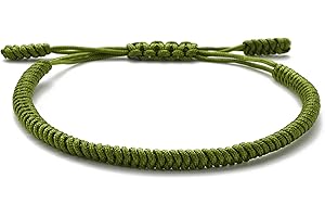 LUCKY BUDDHIST Glücksarmband + Anhänger/Halskette! Für Teen Männer Frauen - Geflochtene Freundschaftsarmbänder - Mit Liebe handgefertigt - Tibet Stil - Einstellbares Handgelenk Armband