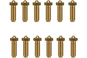 KOYOFEI 12 mosiężnych dysz do Kobra 2, 3D Printer Parts High Speed 0,4 mm, zestaw dysz mosiężnych do Anycubic Kobra 2, Kobra 2 Neo, Kobra 2 Pro, Kobra 2 Plus, Kobra 2 Max