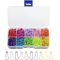 PATIKIL Segnalini Per Uncinetto A Forma Di Zampa Di Cane - 12 Pezzi In Metallo Con Moschettoni - Blu - Per Maglieria E Creazione Gioielli - 2