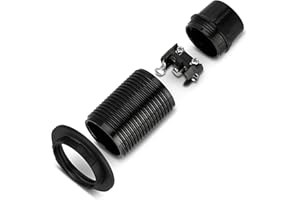 REV Ritter - Zoccolo per lampadina E14, colore: Nero