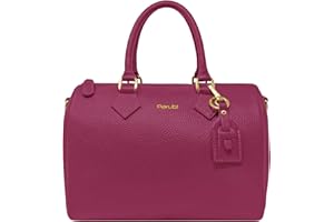 Parubi Sac à Main Femmes en Cuir Souple Véritable, Sacs Portés Épaule Fabriqué en Italie, Sac Porté Main Sacoche Élégant avec Bandoulière et Breloque pour Femmes et Filles (Olimpia)