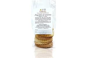 LISICILY DOLCI PER PASSIONE LiSicily - BISCOTTI FAGOTTINI ALL'ARANCIA (400 Gr) - PRODUZIONE ARTIGIANALE | Fagottini di Pasta Frolla con Ripieno di Arancia Siciliana | Interamente Fatti a Mano - Solo ingredienti 100% Naturali