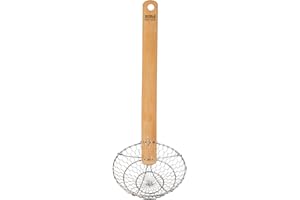 KitchenCraft World of Flavours Chinese Spider Skimmer with Bamboo Wood Handle, 33 cm (13")