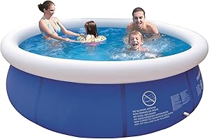 Jilong Marin Blue Rundpool Ø 300x76 cm Quick-Up Swimming Pool Fast-Set Schwimmbad Kinder und Familien Schwimmbecken Schwimmbad für Garten und Terasse, Ersatzbecken ohne Zubehör