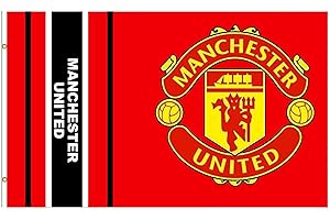 MUFC Giant Manchester Utd Football Crest Flag (5ft x 3ft & 100% Polyester)