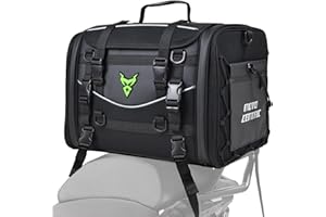 ‎MIGHTYDUTY MIGHTYDUTY Motorrad Hecktasche Expandable 45-60L wasserdichte Faltbare Durable Multifunktionale Portable Motorrad Tasche Hard Große Kapazität Aufbewahrungstasche Grün M