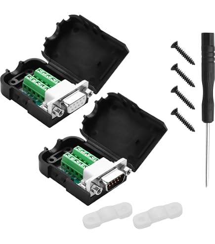 XMSJSIY Adattatore seriale per blocco terminale VGA DB15, connettore senza saldatura, tipo D, DB15, 15 pin, D-SUB, 3 file, fino a 10 pin/way, per modulo di controllo industriale