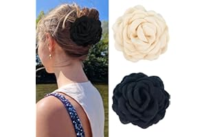Mezrkuwr 2 Pinzas para el Pelo de Rosas Grandes Hawaianas para Mujeres y Niñas - 2 Unidades con Flores