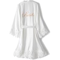 Peignoir De Mariée En Satin Personnalisé Avec Garniture En Dentelle