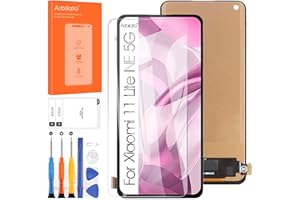 ARBILATO Schermo LCD per Xiaomi 11 Lite NE 5G/Mi 11 Lite 4G/Mi 11 Lite 5G Schermo di Ricambio Digitizer 2109119DG M2101K9AG M2101K9G Touch Assemblaggio parti di riparazione (6.55")