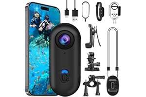 OBEST Mini Camera Sport 4K WiFi,Caméra POV Objectif Grand Angle de 120°,Camera Action Magnétique IP68 Étanche à 30M,Convient pour Vélo, Ski, Plongée,Chat,Chien,Vlog