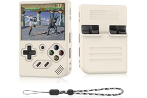 SKRVGOJFG Silicone Case Compatible with Anbernic RG35XX Plus, Anti-Scratch, Washable, Shockproof Silicone Protective Cover for RG35XX Plus with Lanyard - White