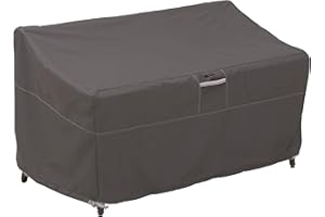 Classic Accessories Ravenna - Funda para sofá de Patio de 58 Pulgadas, Resistente al Agua, tamaño pequeño, Color Gris Pardo, Fundas para Muebles de Patio