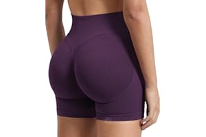 ZAAYO Damen Sport Shorts Hidden Scrunch Workout Auswirkungen Short 4.5 "Scrunch Butt Lifting Gym Short Nahtlose Booty Biker Shorts
