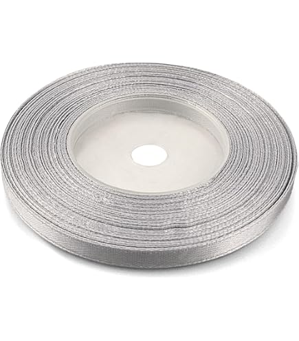 Nastro Doppio Raso Bianco Con Scritta Argento 25° ANNIVERSARIO – 15 Mm X 25 Metri