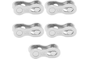 ALOMEJOR 5 Pares de Eslabones Faltantes para Bicicletas 6/7/8/9/10/11/12 Velocidades Eslabones de Cadena de Bicicleta de Liberación Rápida