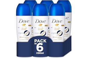 Dove Advanced Care Desodorante Roll-On 48h Original Sin Alcohol para Mujer, con Aceite Nutritivo 100% Natural y Antitranspirante, Pack de 6 x 50 ml