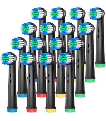 20 Pack Toothbrush Replacement Heads Black Compatible with Oral B