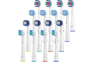 UNNDERWISS Recambios cepillo compatible oral b,cabezal de cepillo de dieepillosntes eléctrico,estándar,blancas,sensibles,limpieza depillo de dientes