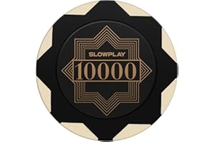 SLOWPLAY Nash Fichas de póquer Clay | Fichas Numeradas de póquer Tournament, 40 mm, 14 Gramos, 50 Unidades | Juego Fichas de Póquer, Arcilla Fichas de Póquer Ideal para Texas Holdem Poker (10000)
