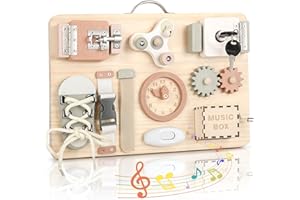 Joyreal Montessori Busy Board Activity Board zabawka motoryczna, deska sensoryczna