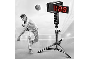PLAYAPUT Baseball Radar Gun with Tripod,LED+LCD Larger Display, Speed Radar Gun for Baseball Softball,Handheld or Hand Free Speed Sensors Baseball Speed Training Equipment for All Baseball Players