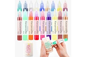 Scentoria 18 Wachsstifte für Kerzen und Keramik Bemalen, Kerzen Selber Machen Set 18x15 ml, Kerzenstifte zum Verzieren (Perlglanz D)