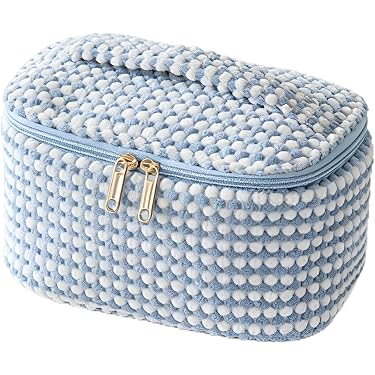 MAYRA Pochette, Beauty Case Personalizzabile in Eco Pelle | Trousse Trucchi, Borsello da Viaggio | Personalizzato con Ricamo Iniziali, Nome | Per Ragazza, Donna, Uomo | Made in Italy (Avorio, Medium