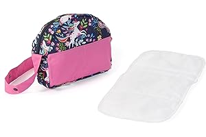 Bayer Chic 2000 853-43 Bayer Chic 2000 torba do przewijania lalek, akcesoria dla lalek, jednorożec, granatowo-różowa