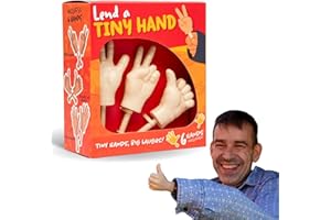 Boxer Gifts Tiny Hands on Sticks Prank - 3pk of Peace, Thumbs Up and Weird Wave - Silly Joke Gifts