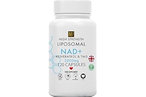 METASUPERFOODS NAD+ with Resveratrol & TMG 2000mg | 120 Capsules High Strength NAD Anti-Ageing | Boost Metabolism Antioxidant Cell Repair NADH | Liposomal Max Absorption, Vegan | UK Company