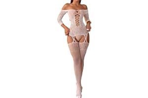 Buitifo Dam fisknät kroppsstrumpor plusstorlek grenlös bodysuit sexiga tights mjuka nattkläder underkläder.