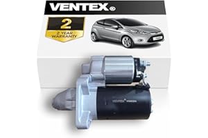VENTEX® Starter Motor VSM8204 compatible with Ford petrol 1.25 1.4 1.5 1.6 Fiesta Focus B-Max C-Max Ecosport Mondeo + Volvo C30 S40 V50