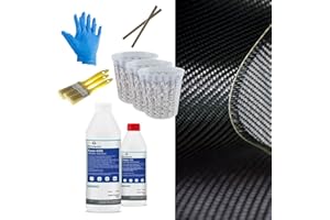 DD Composite Carbon Komplett-Set 2,0m² Köper Epoxidharz transparent Carbongewebe Top Qualität einzigartige Optik individuelles Design echte Kohlefaser