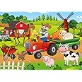 puzzles for 3 year olds 50 Piece Jigsaw Puzzles For 3 year old kids Mcdonalds Farm Animals Big Tractor Cow Horse Dog Pig Sheep Educational Large Floor Jigsaw puzzles for 3+ Boy Girl Age Birthday Gift