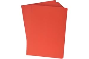 kangaro - Papel de color rojo DIN A4-160g/m² FSC mix – 50 pack – Papel de carta DIY K-0039-075, 29,7 x 21 x 1